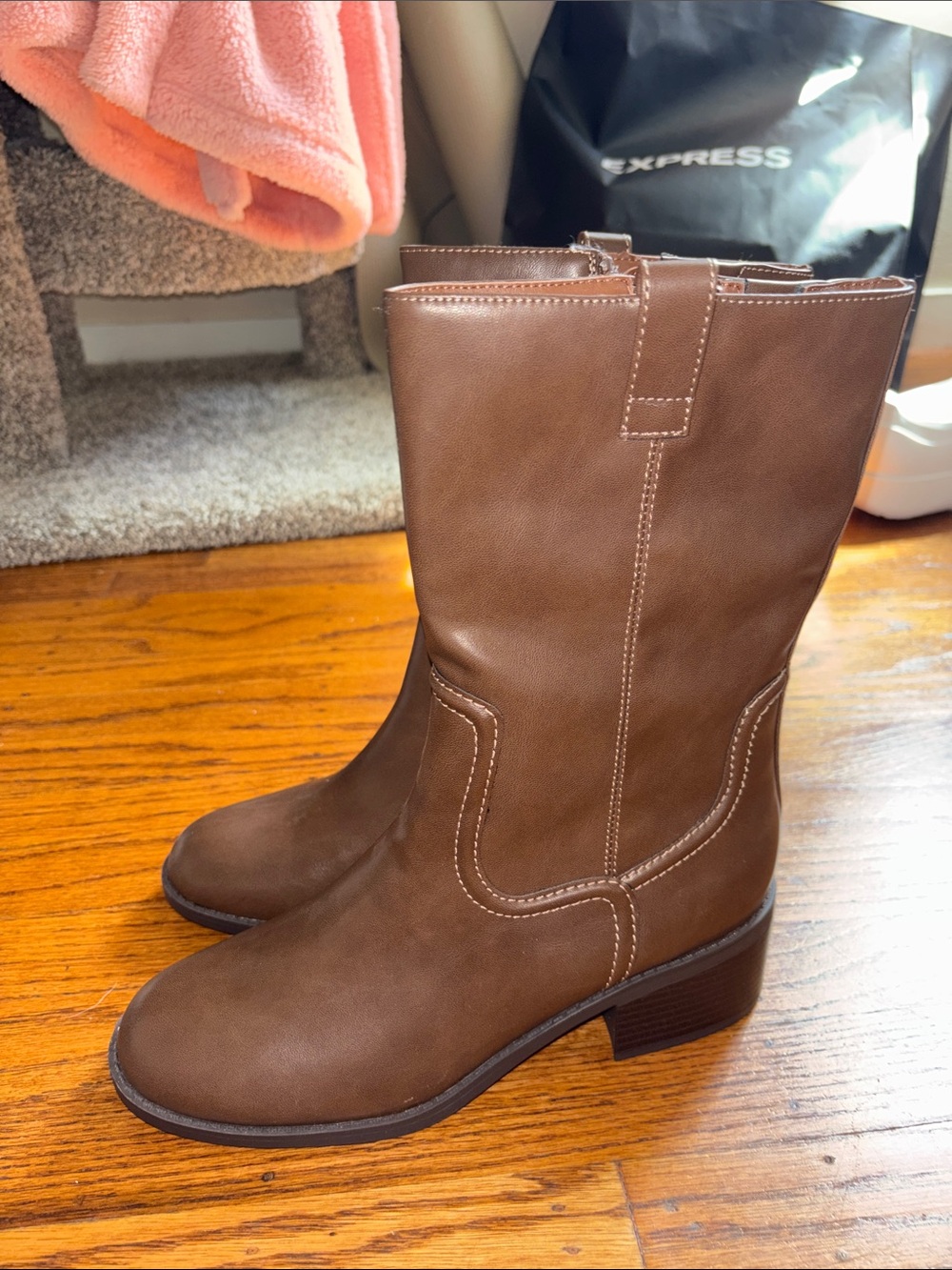 Style&Co Brown Mid-Calf Women's Boot - Classic Casual Style